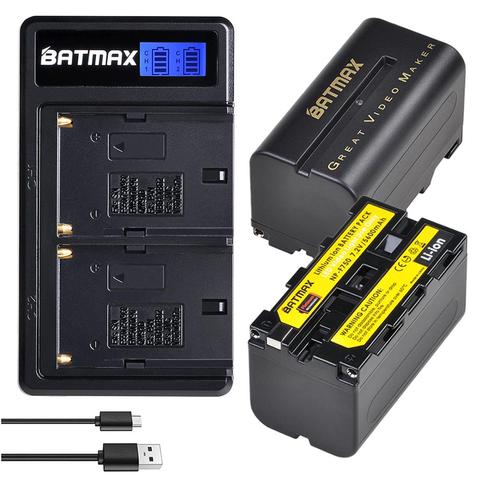 Batmax NP-F750 NP-F770 F750 batería + LCD Dual USB cargador para Yongnuo Godox luz LED para vídeo YN300Air II YN300 III YN600 L132T ► Foto 1/6