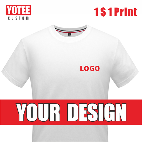 Yoteee-Camiseta informal de manga corta para hombre y mujer, Camiseta de algodón con cuello redondo, LOGO personalizado, verano 2022 ► Foto 1/6