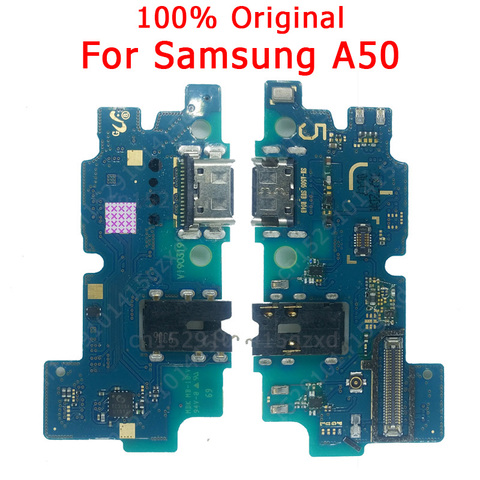 Placa flexible Original para Samsung A50, puerto de carga para placa de carga A 50, enchufe USB, conector PCB, piezas de repuesto ► Foto 1/3