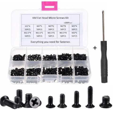 Juego de tornillos del cuaderno para ordenador portátil de 250/500 Uds., Mini Kit de reparación de surtido mecánico electrónico para ordenador, tornillos pequeños ► Foto 1/6