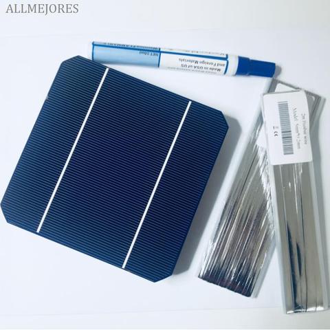 Panel Solar monocristalino, Kits de bricolaje, células solares con cable conector para hacer 18V, 100W, cargador solar mono, 36 Uds. ► Foto 1/5