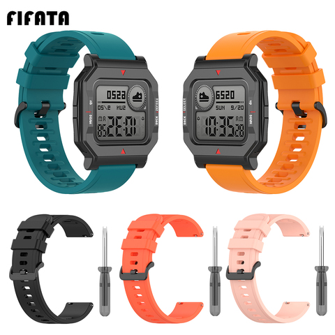 FIFATA-Correa de silicona para reloj inteligente Xiaomi, repuesto de correa para reloj inteligente Xiaomi Huami Amazfit Neo ► Foto 1/6