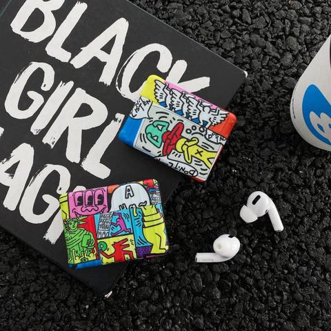 Funda con diseño de dibujos para Apple Airpods pro 3 2 1, funda bonita de silicona para auriculares Bluetooth con carcasa ► Foto 1/6