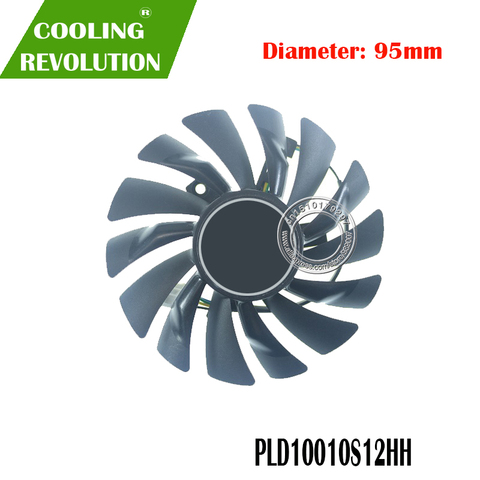 PLD10010S12HH-ventilador de refrigeración para tarjeta gráfica MSI GTX 1070 AERO ITX, 12V, 0.40A, 4 pines, 95mm, GTX1070 Mini ► Foto 1/2