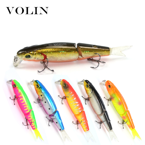 VOLIN Wobbler Magallon-Cebo de pececillo duro de 70mm y 7,5g, cebo Artificial Swimbait con cola de repuesto, carnada articulada de magallon para perca de Lucio ► Foto 1/6