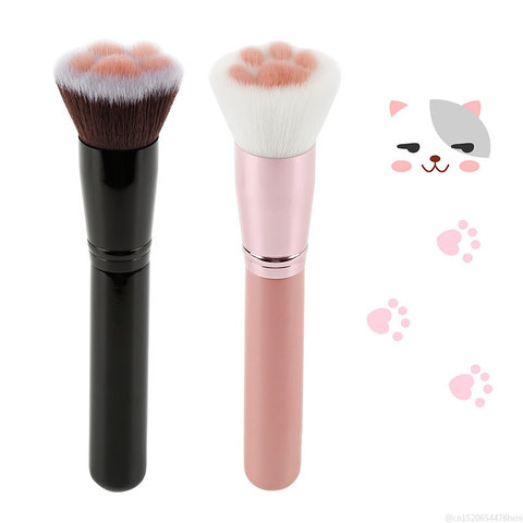 Pinceles con forma de garra de gato, pincel para maquillaje, base en polvo, colorete, sombras de ojos, corrector, herramienta de belleza ► Foto 1/6