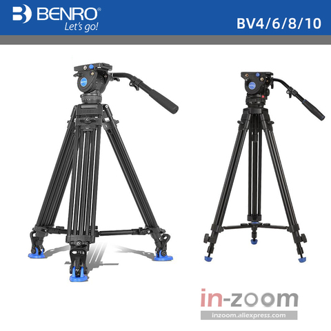 Benro-trípode de cámara de la serie BV6/BV4/BV8/BV10, amortiguación ajustable, hidráulico, PTZ, fotografía profesional ► Foto 1/6