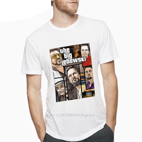 GTA-Camiseta Grande Lebowski de Jeff Bridges para hombre, Camiseta 100% de algodón de talla grande, ropa de calle Punk de diseño para hombre ► Foto 1/5