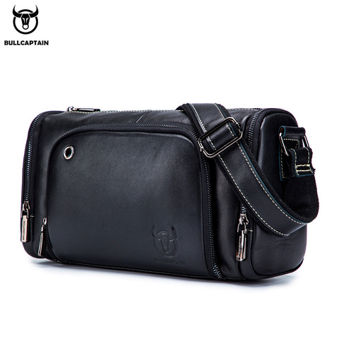 BULLCAPTAIN 2022 cuero de moda bolsas de hombro de gran capacidad Crossbody tamaño medio hombres de marca mensajero hengkuan ► Foto 1/6