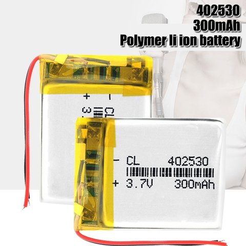 3,7 v 402530 batería de polímero de litio de 300mAh para Mp3 Mp4 Gps PDA inteligente ver PSP altavoz de Radio Li-Ion de la batería Lipo ► Foto 1/6