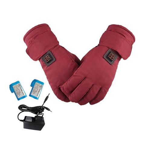 Guantes de calefacción con batería de litio para hombre y mujer, guantes de invierno para esquí, calefacción eléctrica, recargables ► Foto 1/6