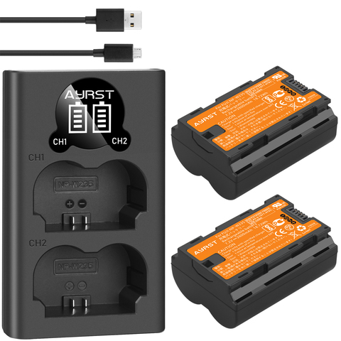 2 uds 2600mAh NP-W235 NP W235 batería + cargador Dual USB con cable USB para Fujifilm Fuji X-T4... XT4 cámara Digital ► Foto 1/6