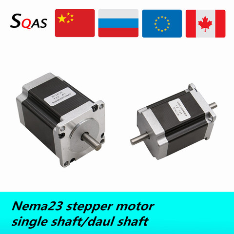 Motor paso a paso Nema23, 57HS56, 57HS76, 57HS82, 57HS100, 57HS112, cnc, 1.2Nm-3Nm, 3A, eje único/doble, motor de CC para CNC, almacén de la UE ► Foto 1/5