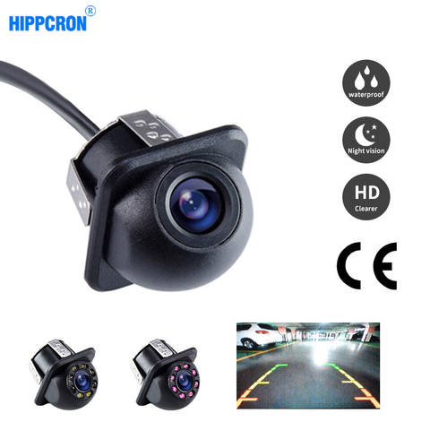 Hippcron-cámara de marcha atrás para coche, Monitor de aparcamiento de coche, CCD, impermeable, vídeo HD, visión nocturna infrarroja, 8 LED ► Foto 1/5