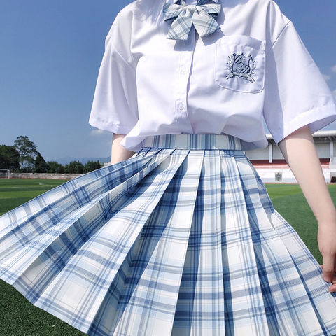 JK-faldas plisadas de estilo coreano para mujer, minifalda bonita a cuadros, de cintura alta Faldas, novedad de Verano de 2022 ► Foto 1/6