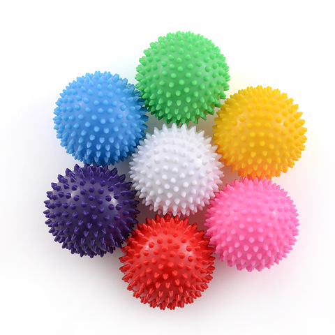 7CM 6 Color PVC de ejercicios Bola de masaje de mano de PVC suela erizo sensorial agarre entrenamiento la bola portátil pelota de fisioterapia ► Foto 1/5