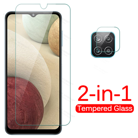 1-a-2 cámara de cristal para Samsung a12 a11 a10 a02s protectora de vidrio para Galaxya12 02s 12 11 10 luz de la película de la pantalla del teléfono Glas ► Foto 1/6