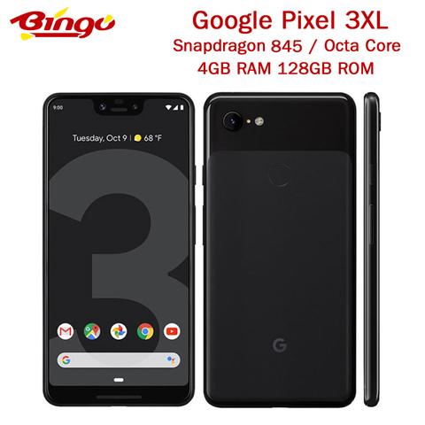 Original de Google Pixel 3 XL Pixel 3XL Pixel XL3 Octa Core 4GB RAM 128GB ROM Android 9,0 NFC teléfono móvil original cargador rápido ► Foto 1/6