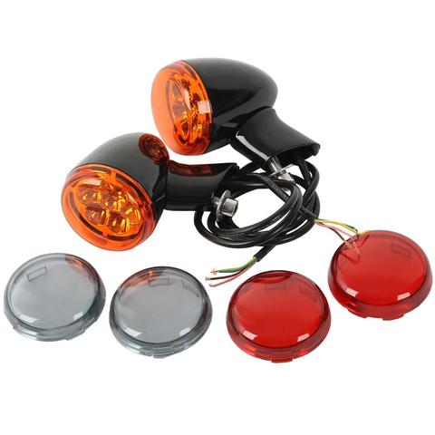 Trasero de la motocicleta ámbar a luces intermitentes soporte para Harley Sportster XL 883 1200, 1992-2022 15 ► Foto 1/6