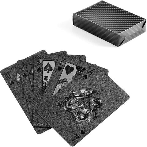 Juegos de cartas impermeables de plástico PVC, caja creativa de juegos de cartas de póker de magia dorada, 54 hojas/juego ► Foto 1/6