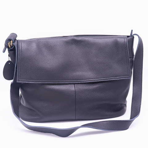 Bolso de cuero genuino suave de lujo para mujer, bandolera de gran capacidad, informal, de hombro ► Foto 1/6