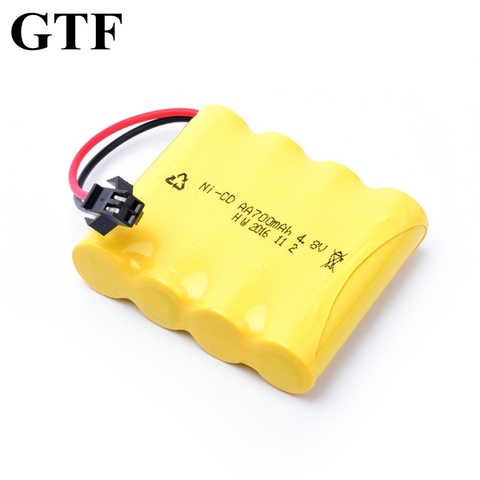 GTF-Paquete de batería de níquel cadmio para coche de juguete, 4,8 V, 700mAh, AA, para Control remoto, recargable, 4xAA, envío directo ► Foto 1/6