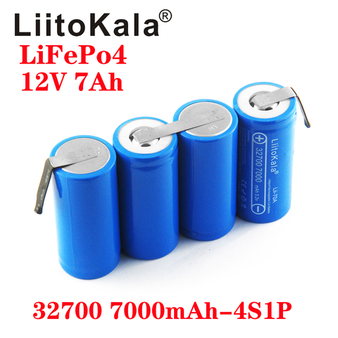 LiitoKala-batería Lifepo4 de 12V, 7Ah, 14ah, 21ah, lii-70A, 32700, 7000mAh, 4S1P, bricolaje, 12,8 V, alimentación ininterrumpida ► Foto 1/2