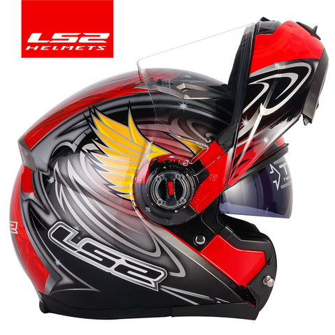 Capacete LS2 FF370 abatible hacia arriba, casco de moto rcycle LS2, lentes duales, modular, con visera solar ► Foto 1/1