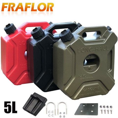 1,3 galones 5L rojo de Gas de la motocicleta Diesel gasolina contenedor de combustible del tanque de aceite de combustible de gasolina-jarras para coche accesorios de la motocicleta ► Foto 1/6