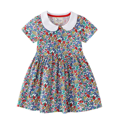 Vestido de princesa de flores para niñas pequeñas, ropa de algodón para fiesta, verano, 2022 ► Foto 1/6
