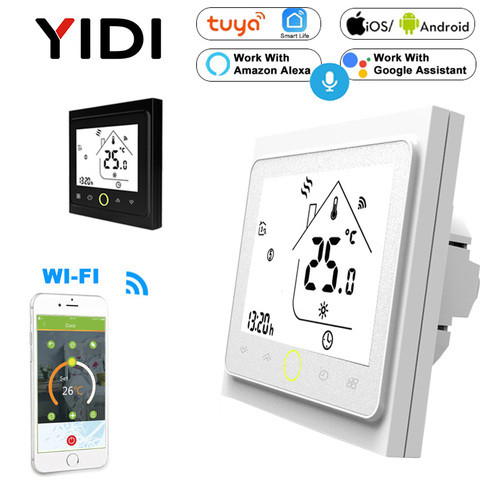 Termostato de contacto inteligente WIFI para suelo eléctrico, caldera a Gas para calefacción, controlador de temperatura, aplicación de Control por voz, Alexa y Google ► Foto 1/6