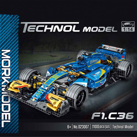 TECHNIC Expert-bloques de construcción de automóviles de supervelocidad, F1, vehículo de carreras, bloques de modelismo, juguete de niños y niñas, regalos ► Foto 1/6