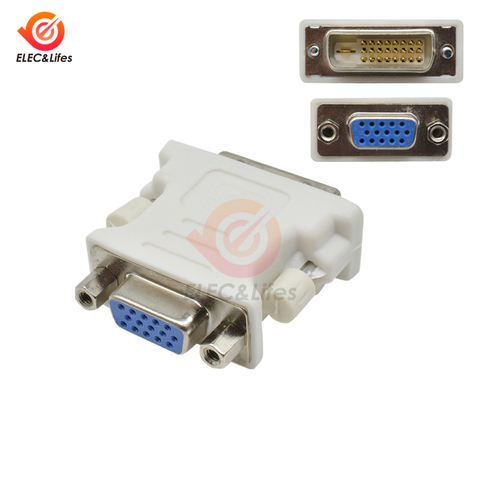 Convertidor de Adaptador DVI a VGA DVI 24 + 1 Pin macho a VGA hembra 1080P, convertidor de vídeo para HDTV, ordenador, PC, portátil, proyector ► Foto 1/6