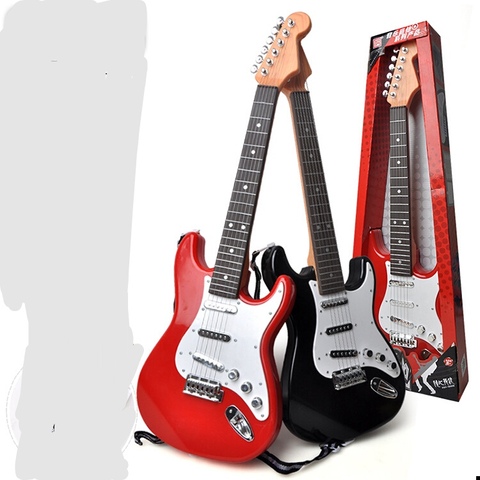 Juguete de aprendizaje Musical para niños, instrumento Musical de guitarra eléctrica de juguete, cuerdas de metal ► Foto 1/6