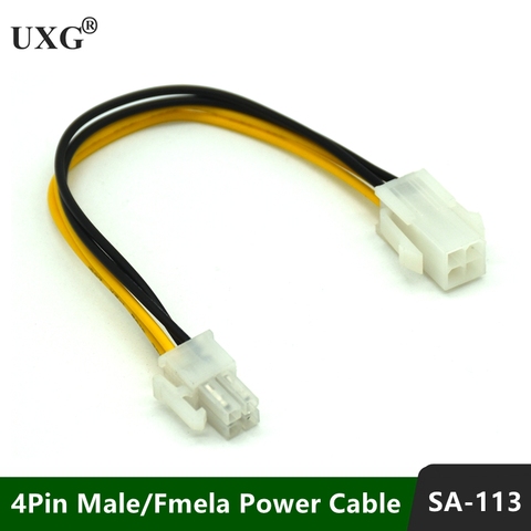 20cm 8 pulgadas ATXP4EXT ATX 12V 4-pin macho a 4Pin PC hembra de la potencia de la CPU adaptador de conector de cable de extensión ► Foto 1/3