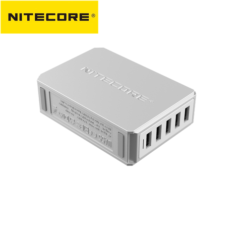 Nitecore-Adaptador USB de escritorio UA55, 5 puertos, 5 bahías, 50W, carga de corriente de alta velocidad, salida máxima de 10A ► Foto 1/1