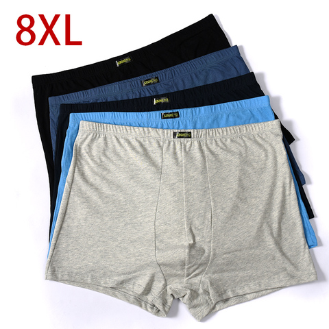 5 unids/lote algodón 5XL 6XL 7XL 8XL ropa interior Boxer hombre XXXXL 2022 nuevo boxeador de los hombres trajes mucho ropa interior suelto corto ► Foto 1/6