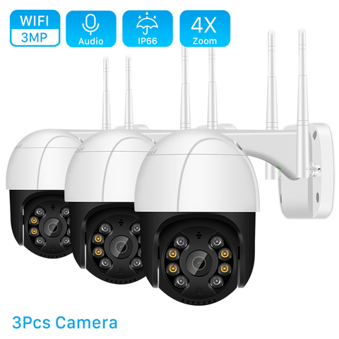 Cámara IP PTZ de 3MP para exteriores, Wifi, Zoom Digital 4X, detección humana de IA, inalámbrica, H.265, 1080P, P2P, ONVIF, Audio, cámara de seguridad CCTV ► Foto 1/6