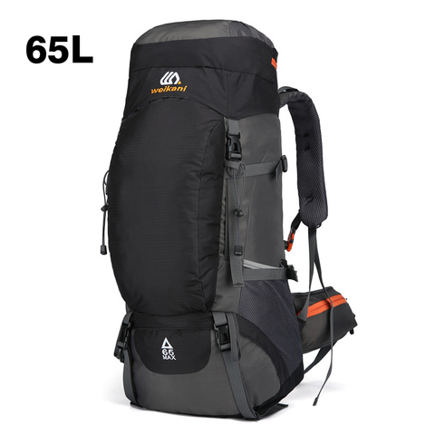 Mochila de senderismo impermeable con cubierta de lluvia para hombre y mujer, bolsa de viaje de gran capacidad para acampar, escalada, senderismo, 65L ► Foto 1/6