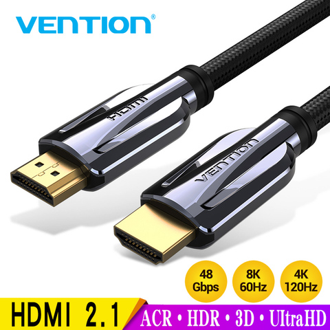 Cable Vention HDMI 2,1 de alta velocidad de 8K a 60Hz, Cable HDMI de 48Gbps para Apple TV PS4, Cable de interfaz Multimedia de alta definición, HDMI 3m ► Foto 1/6
