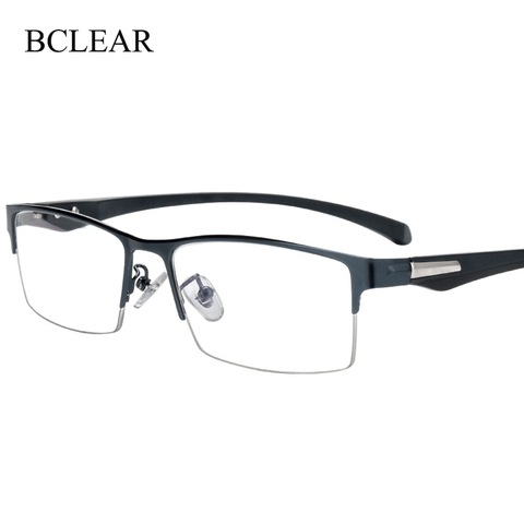 Gafas con montura de aleación de titanio para hombre, lentes flexibles, Material de Aleación de galvanoplastia IP, llanta completa, llanta media ► Foto 1/6