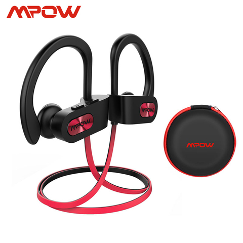 Mpow Flame-auriculares IPX7 impermeables con Bluetooth 5,0, dispositivo con cancelación de ruido, estéreo HiFi inalámbrico de deporte, con funda de micrófono ► Foto 1/6