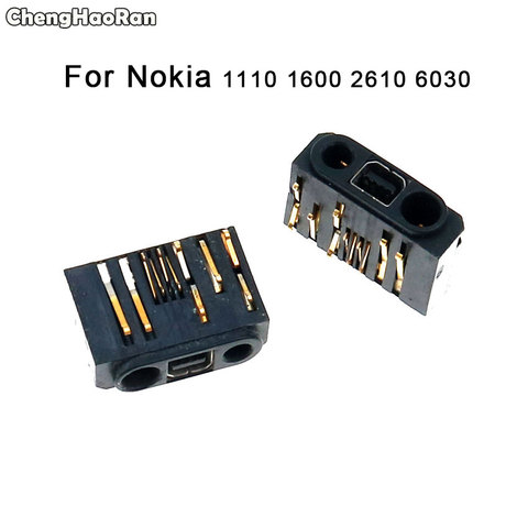 ChengHaoRan 2 piezas para Nokia 1110 1600 2610 6030 USB cargador conector Puerto Dock, conector para auriculares/conector para auriculares ► Foto 1/1