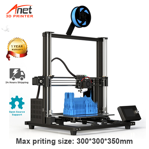Anet-Impresora 3D grande A8 Plus, marco completamente de Metal, FDM, soporte 3D, tamaño de impresión de TPU 300x300x350mm, Motor Z Dual ► Foto 1/6