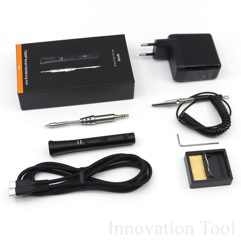 Mini TS80 Digital portátil Estación de soldadura de hierro QC3.0 rápido Kit de cargador ajustable temperatura pantalla OLED USB tipo C Cable de alimentación ► Foto 1/6