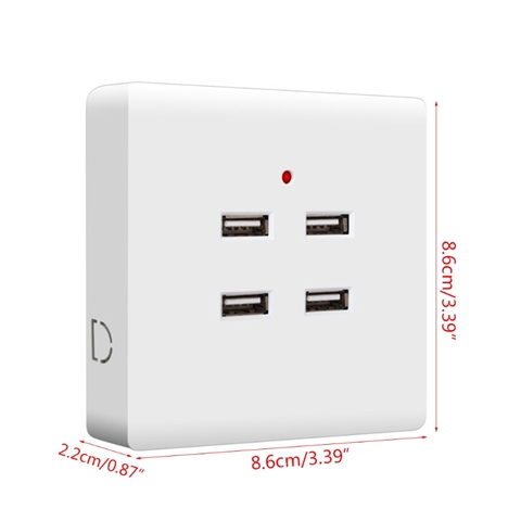 Toma de corriente USB de 2/4 puertos, estación de carga de montaje en pared, enchufe adaptador de corriente GXMA ► Foto 1/6