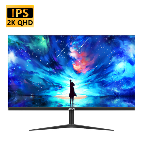 MUCAI-Monitor 2K de 24/27 pulgadas para PC de escritorio, pantalla Lcd QHD para juegos, Ordenador de pantalla plana LED 2560x1440 HDMI/DP, 75Hz ► Foto 1/6