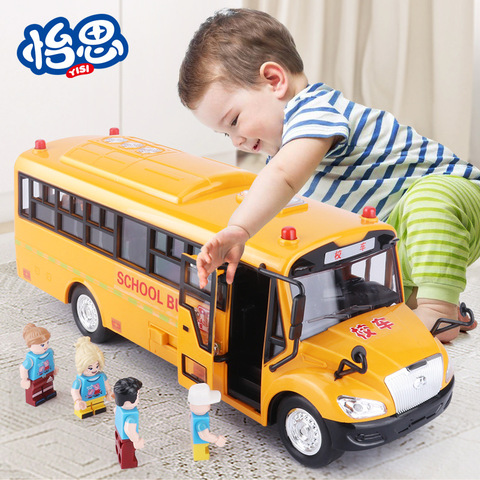 Coche de juguete educativo para niños y niñas, autobús escolar con luz y sonido, gran inercia, regalo de vacaciones ► Foto 1/6