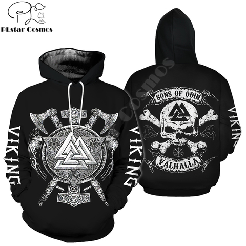 Sudadera con capucha para hombre y mujer, con estampado 3D de tatuaje vikingo de Sons Of Odín, ropa para parte superior masculina, estilo Harajuku, de calle, Otoño, chaqueta WSR-66 ► Foto 1/6