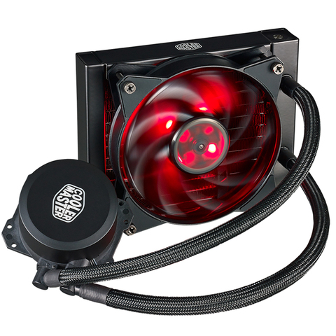 Enfriador Master B120 para CPU, refrigeración líquida, 120mm, LED rojo, CPU, ventilador silencioso para Intel 1155 1156 2011 2066 AMD AM4 AM3 ► Foto 1/6